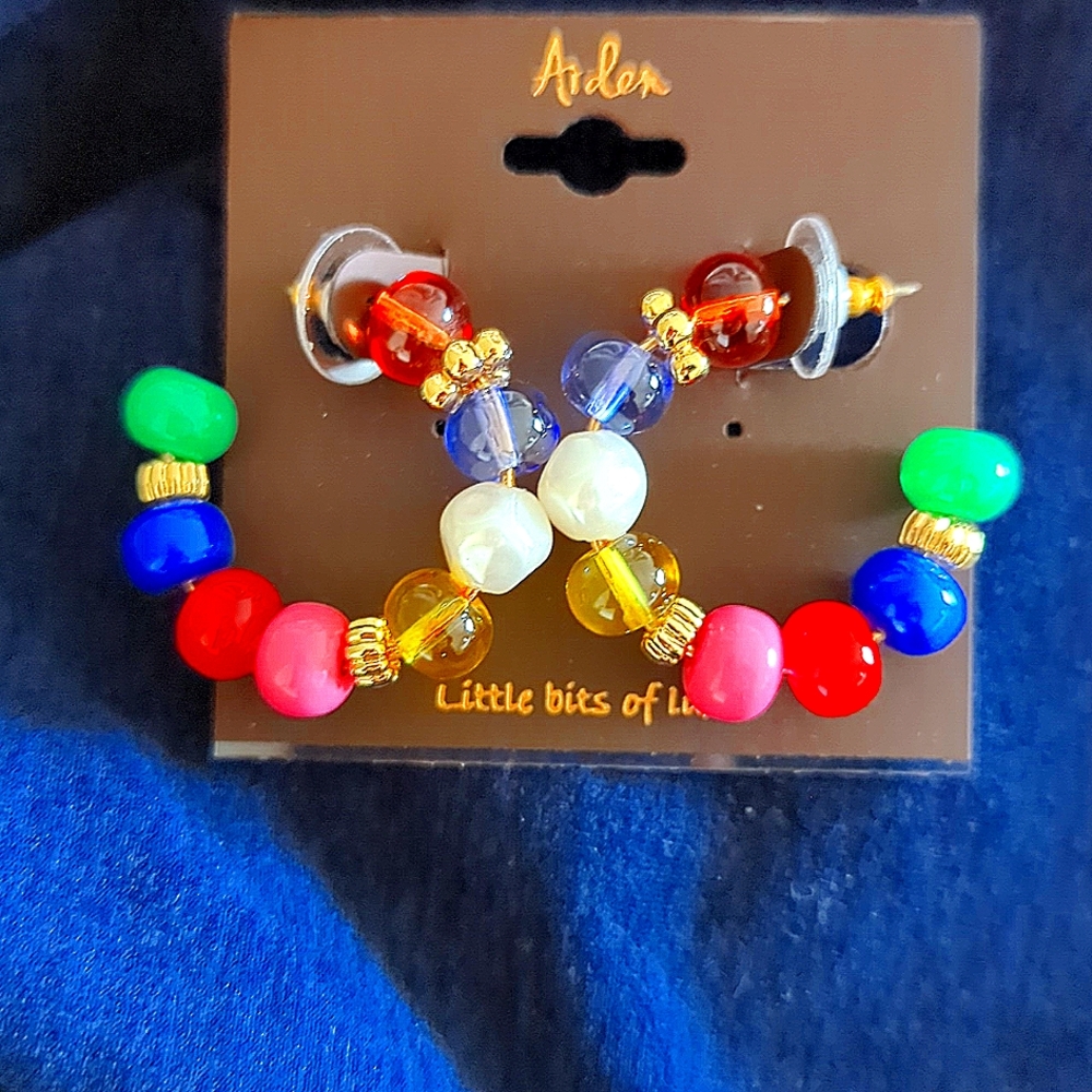 ARDEN beaded hoop earrings